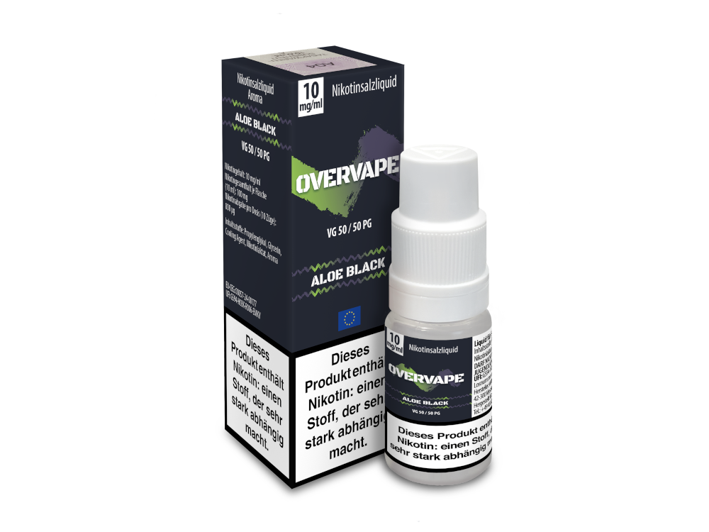 Overvape - Aloe Black - Nikotinsalz Liquid 10 mg/ml 5er Packung