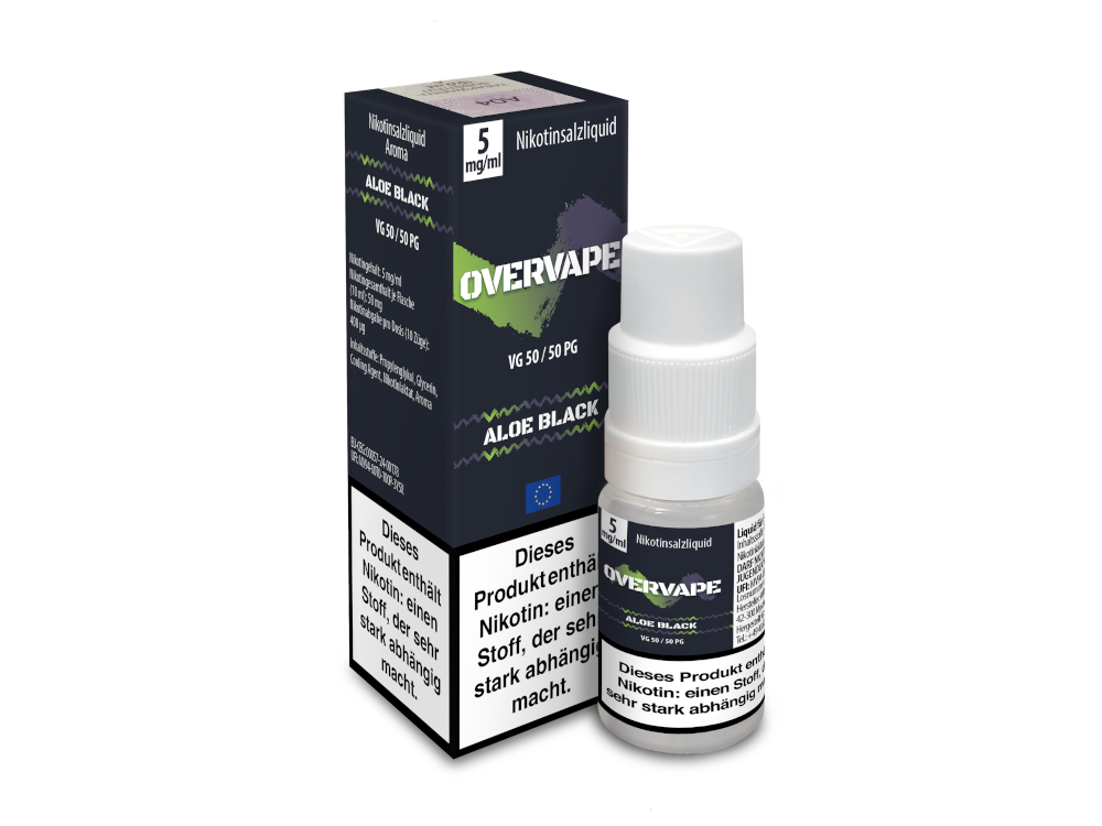 Overvape - Aloe Black - Nikotinsalz Liquid 5 mg/ml 5er Packung
