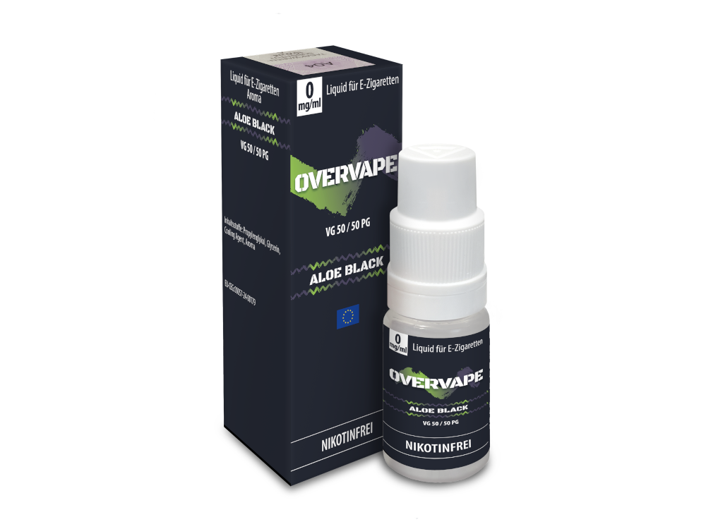 Overvape - Aloe Black - Nikotinsalz Liquid 0 mg/ml 5er Packung