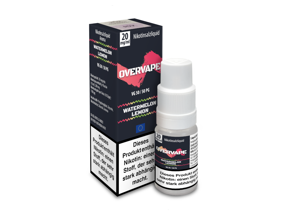 Overvape - Watermelon Lemon - Nikotinsalz Liquid 20 mg/ml 5er Packung