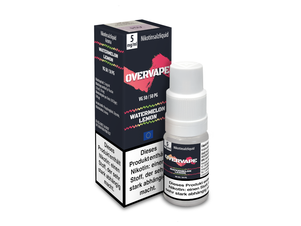 Overvape - Watermelon Lemon - Nikotinsalz Liquid 5 mg/ml 5er Packung