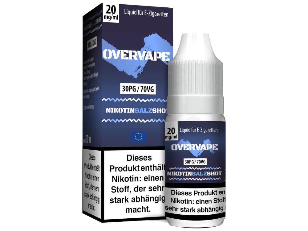 Overvape - Nikotinsalz Shot 30PG/70VG 20 mg/ml 360er Packung