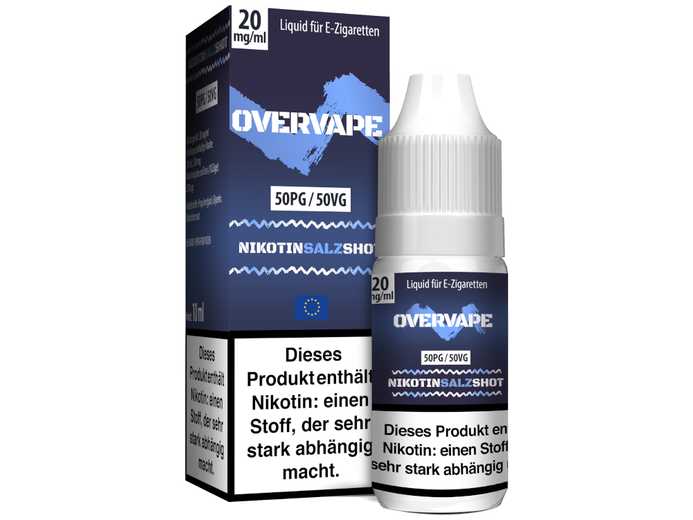 Overvape - Nikotinsalz Shot 50PG/50VG 20 mg/ml 10er Packung