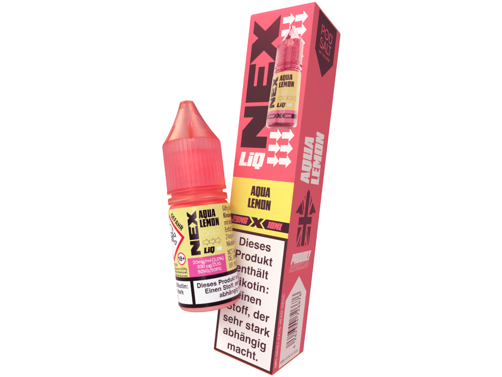 Pod Salt - NexLiq - Aqua Lemon Nikotinsalz Liquid 20 mg/ml 10er Packung