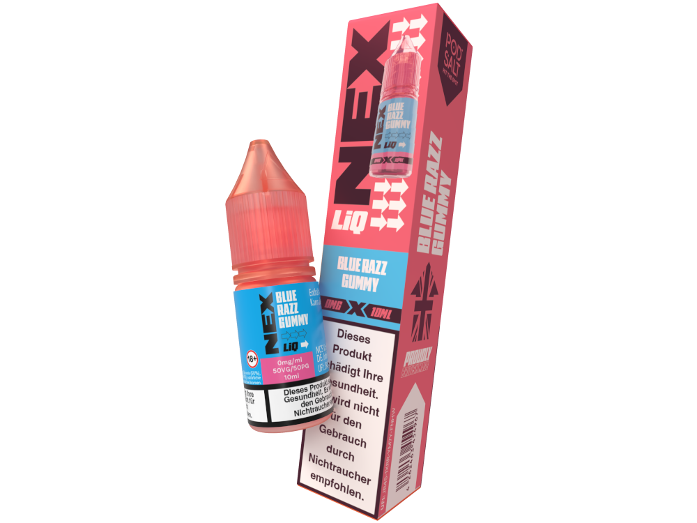 Pod Salt - NexLiq - Blue Razz Gummy Nikotinsalz Liquid 0 mg/ml