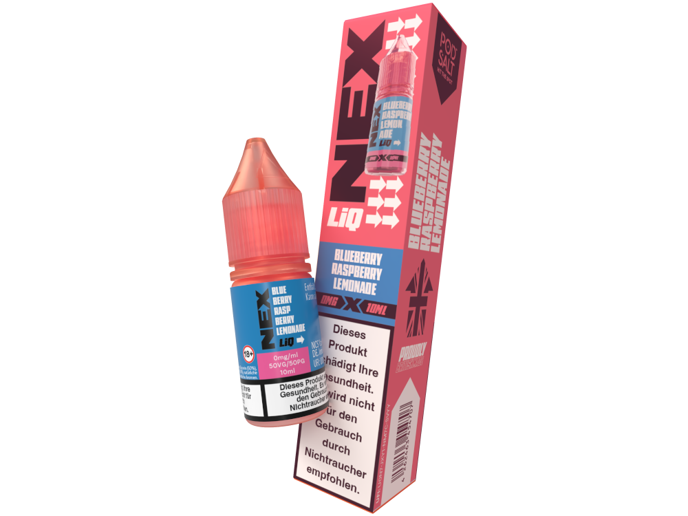 Pod Salt - NexLiq - Blueberry Raspberry Lemonade Nikotinsalz Liquid 0 mg/ml 10er Packung