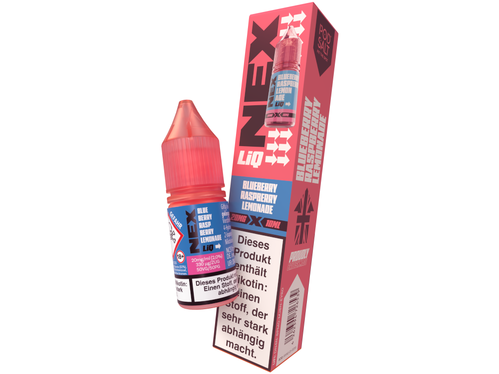 Pod Salt - NexLiq - Blueberry Raspberry Lemonade Nikotinsalz Liquid 20 mg/ml 10er Packung