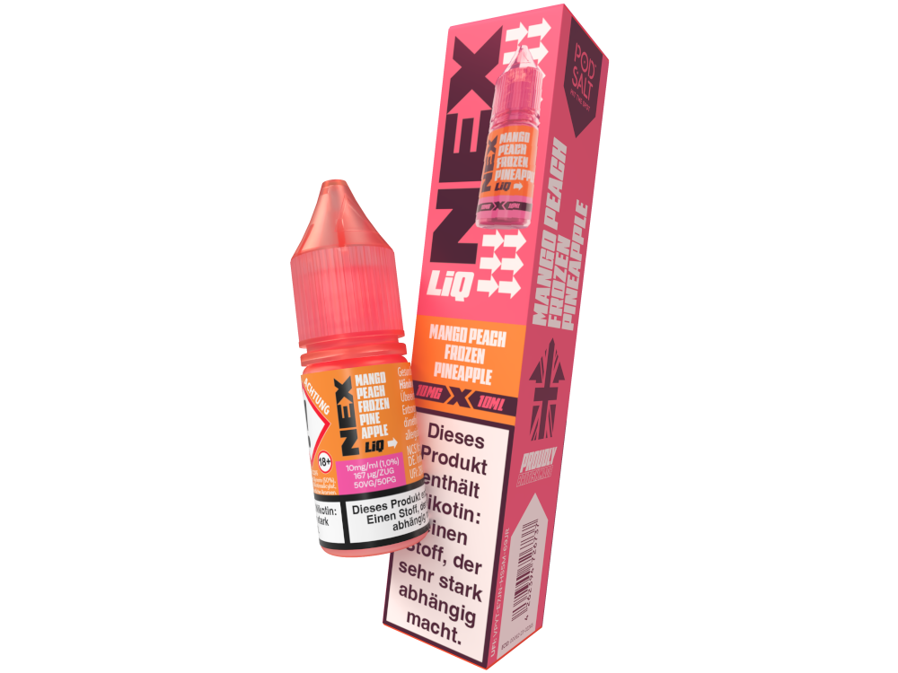 Pod Salt - NexLiq - Mango Peach Frozen Pineapple Nikotinsalz Liquid 10 mg/ml 10er Packung