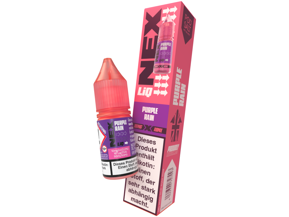 Pod Salt - NexLiq - Purple Rain Nikotinsalz Liquid 10 mg/ml 10er Packung
