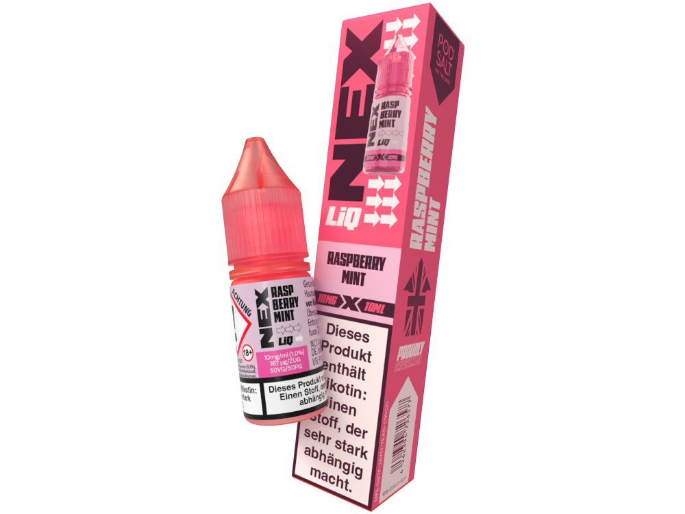 Pod Salt - NexLiq - Raspberry Mint Nikotinsalz Liquid 10 mg/ml