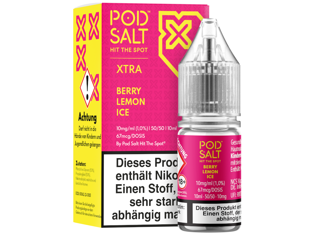 Pod Salt X - Berry Lemon Ice - Nikotinsalz Liquid 10 mg/ml