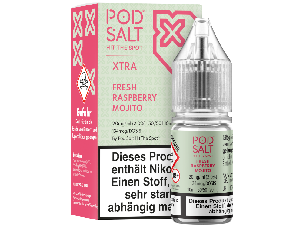 Pod Salt X - Fresh Rasperry Mojito - Nikotinsalz Liquid 20 mg/ml