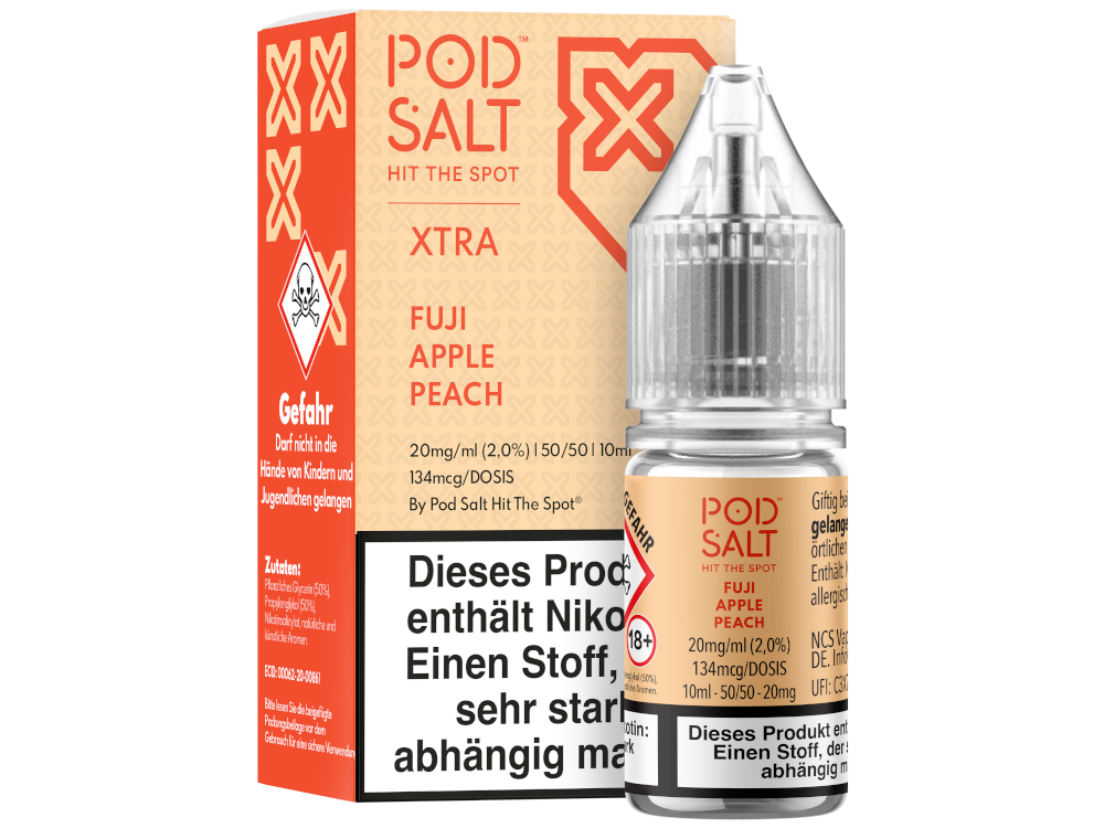 Pod Salt X - Fuji Apple Peach - Nikotinsalz Liquid 20 mg/ml