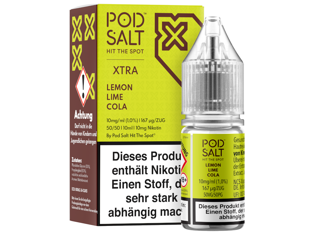 Pod Salt X - Lemon Lime Cola - Nikotinsalz Liquid 10 mg/ml 5er Packung