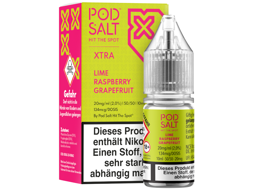 Pod Salt X - Lime Raspberry Grapefruit - Nikotinsalz Liquid 20 mg/ml