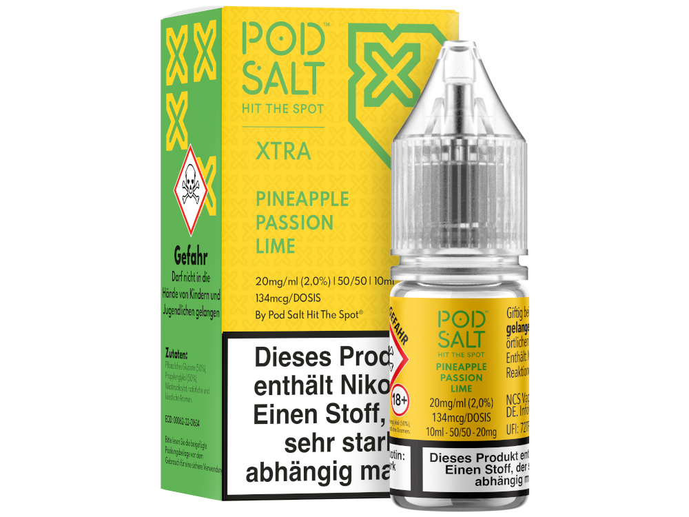 Pod Salt X - Pineapple Passion Lime - Nikotinsalz Liquid 20 mg/ml