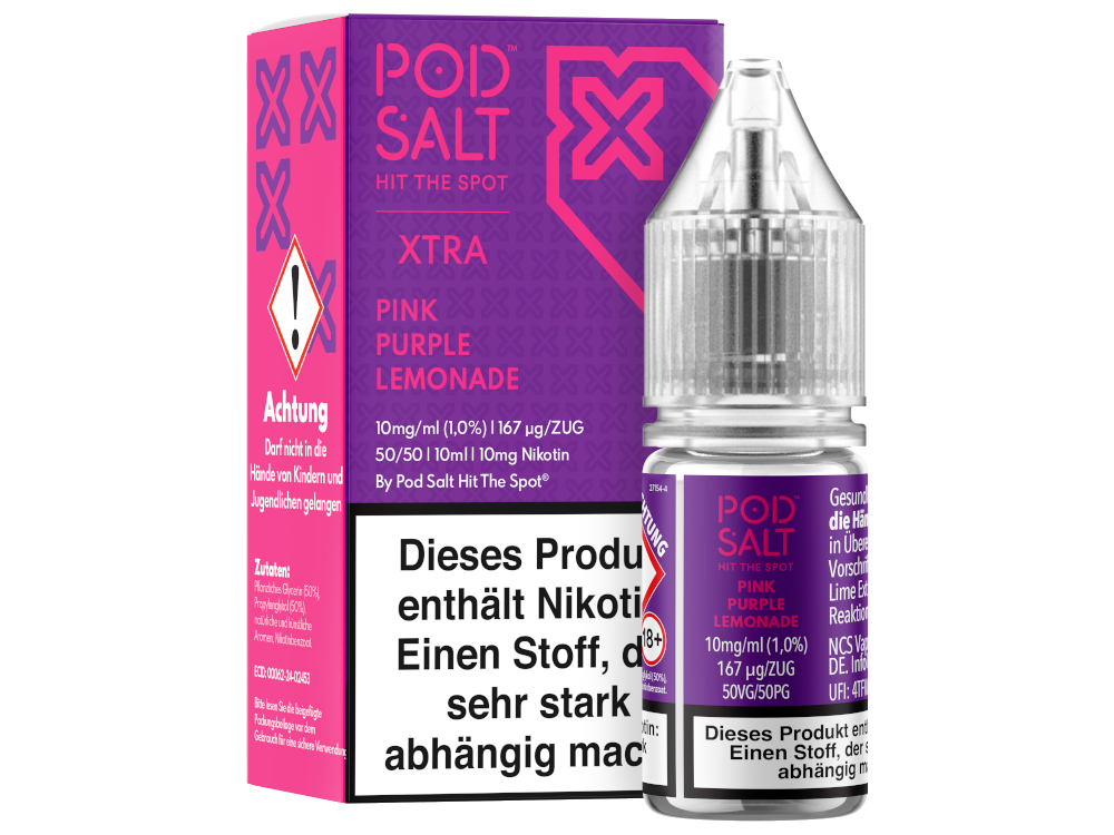 Pod Salt X - Pink Purple Lemonade - Nikotinsalz Liquid 10 mg/ml 5er Packung