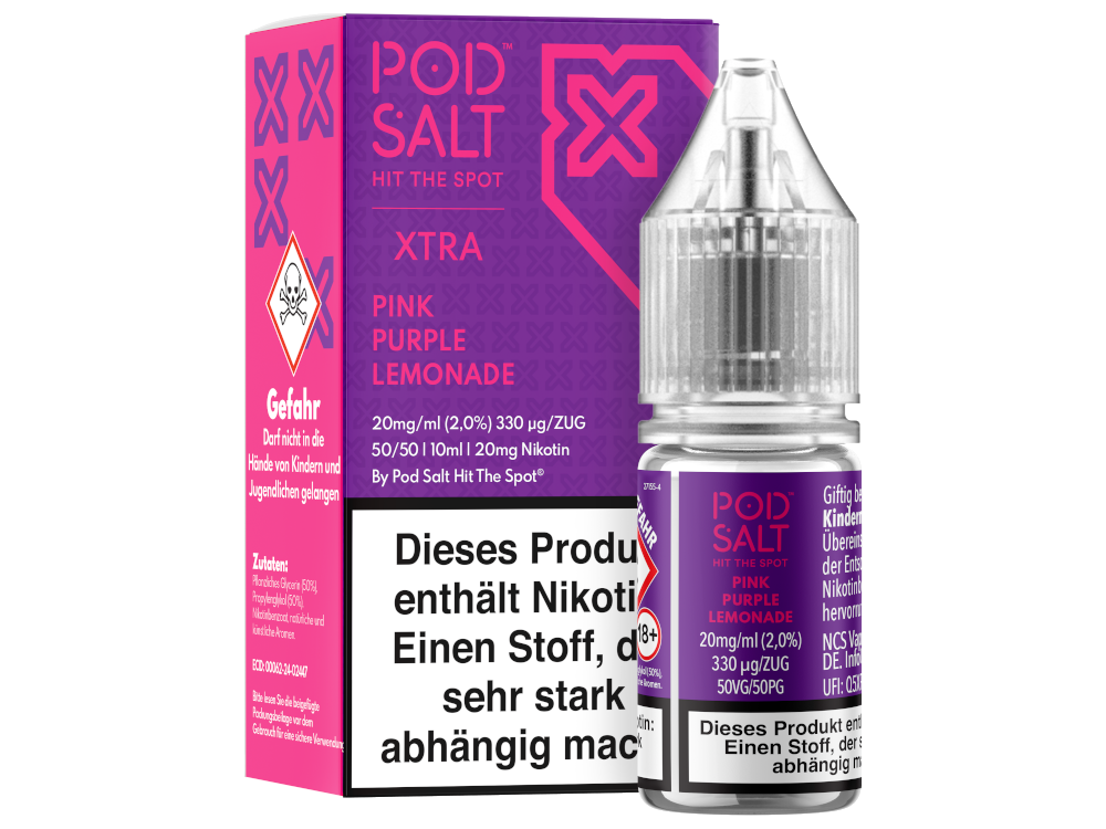 Pod Salt X - Pink Purple Lemonade - Nikotinsalz Liquid 20 mg/ml