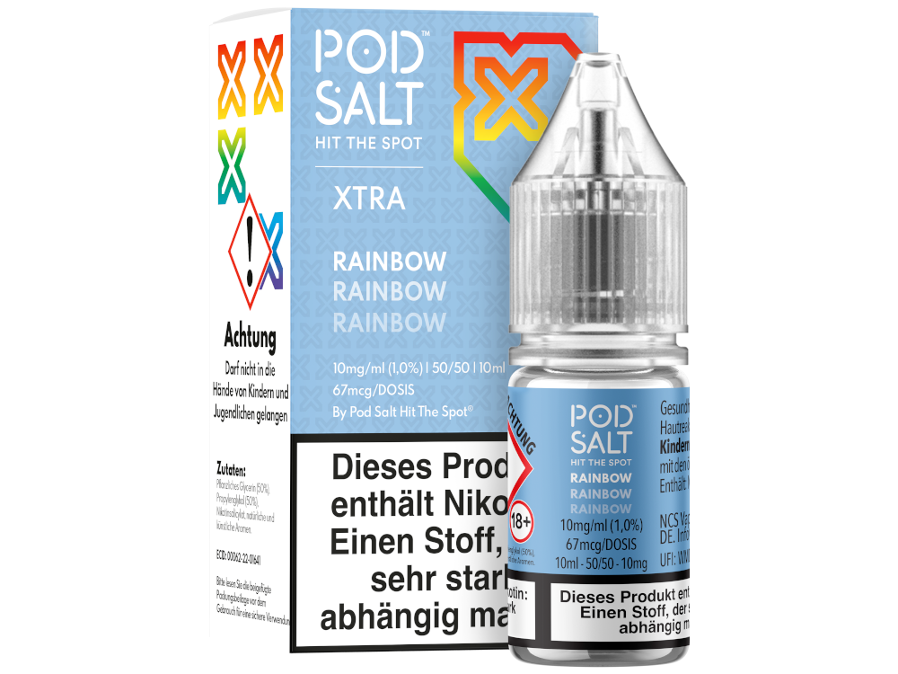 Pod Salt X - Rainbow - Nikotinsalz Liquid 10 mg/ml 5er Packung