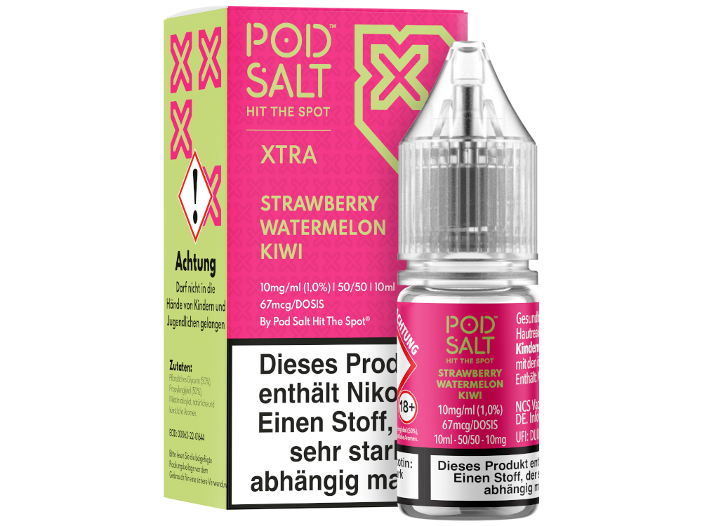 Pod Salt X - Strawberry Watermelon Kiwi - Nikotinsalz Liquid 10 mg/ml 5er Packung
