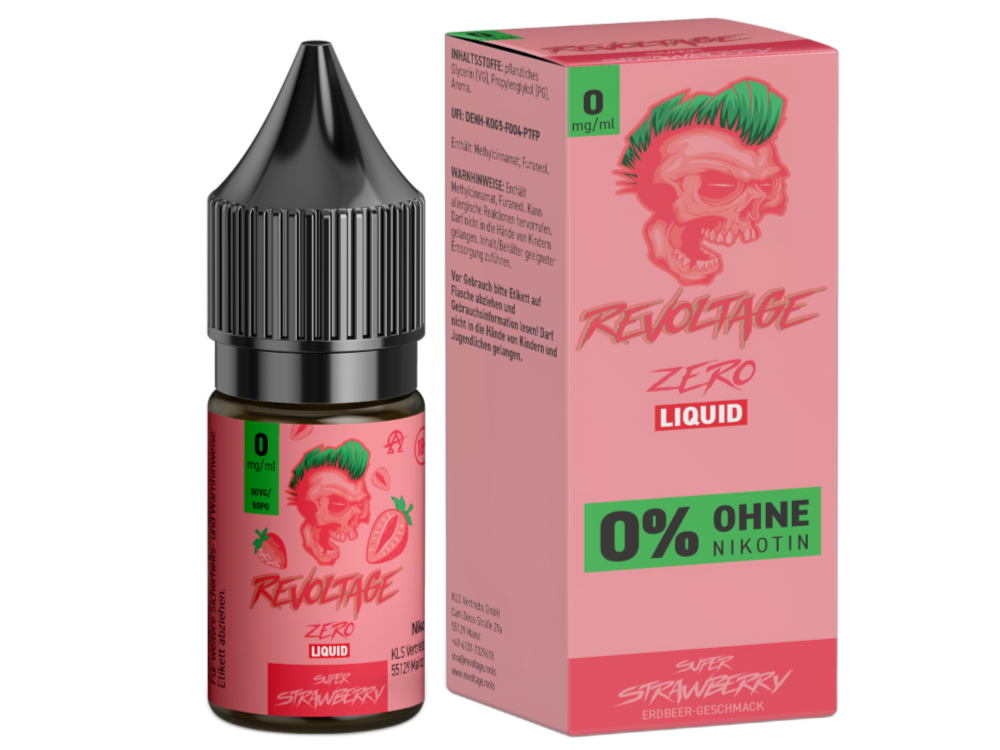 Revoltage - Super Strawberry - Hybrid Nikotinsalz Liquid 0 mg/ml 15er Packung