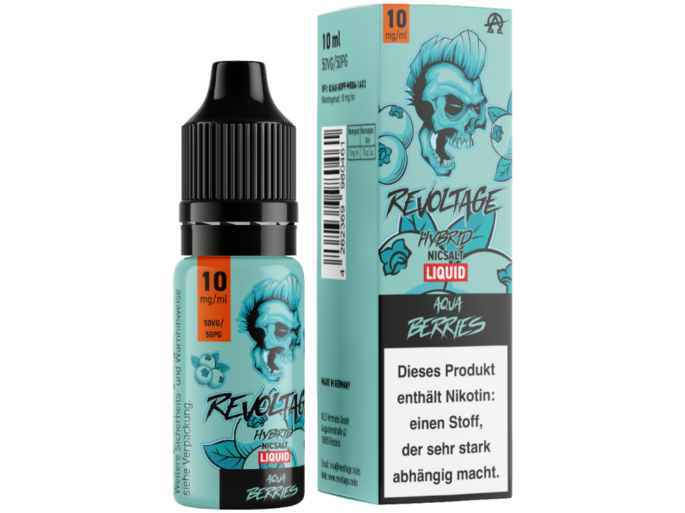Revoltage - Aqua Berries - Hybrid Nikotinsalz Liquid 10 mg/ml 15er Packung