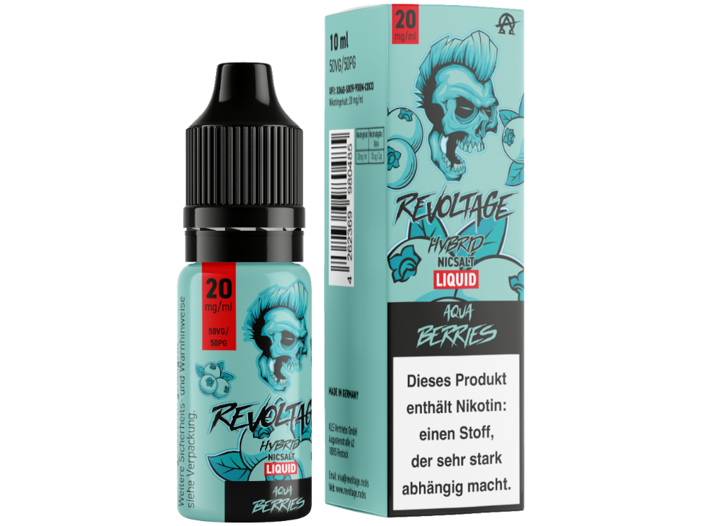 Revoltage - Aqua Berries - Hybrid Nikotinsalz Liquid 20 mg/ml 15er Packung