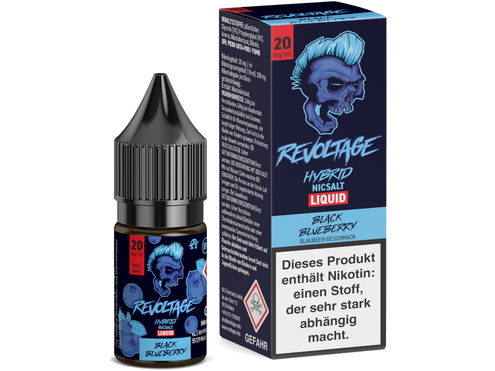 Revoltage - Black Blueberry - Hybrid Nikotinsalz Liquid 20 mg/ml