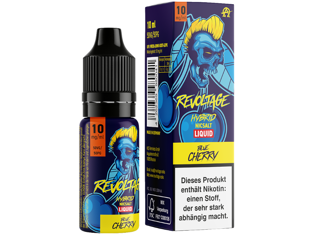 Revoltage - Blue Cherry - Hybrid Nikotinsalz Liquid 10 mg/ml 15er Packung