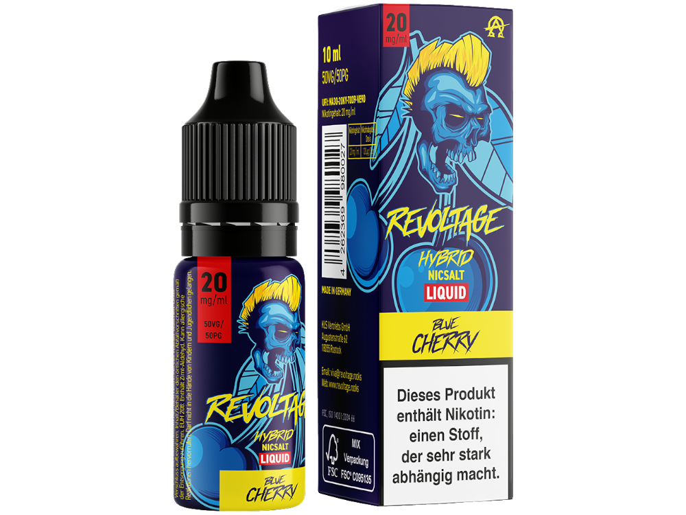 Revoltage - Blue Cherry - Hybrid Nikotinsalz Liquid 20 mg/ml 15er Packung