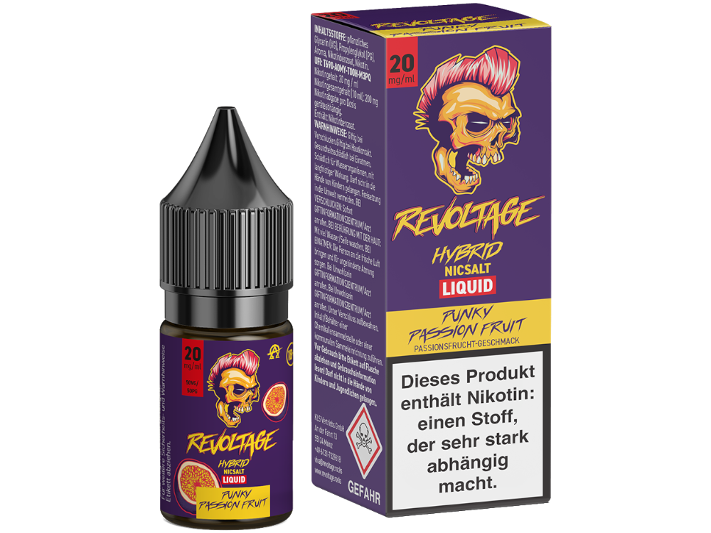 Revoltage - Punky Passion Fruit - Hybrid Nikotinsalz Liquid 20 mg/ml