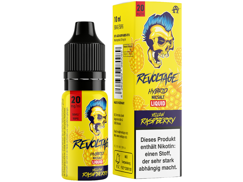 Revoltage - Yellow Raspberry - Hybrid Nikotinsalz Liquid 20 mg/ml 15er Packung
