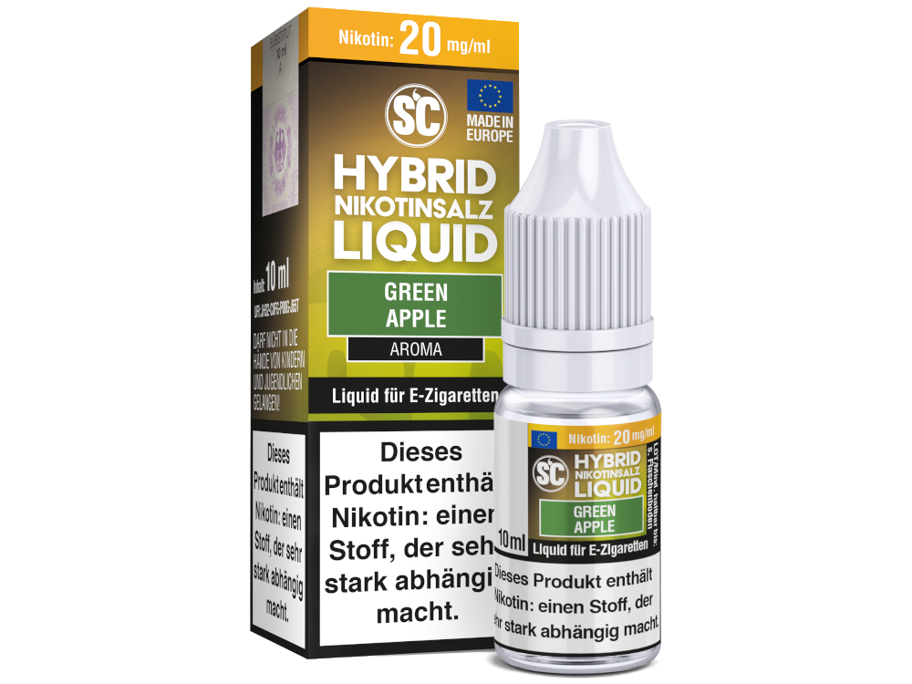 SC - Green Apple - Hybrid Nikotinsalz Liquid 20 mg/ml 10er Packung