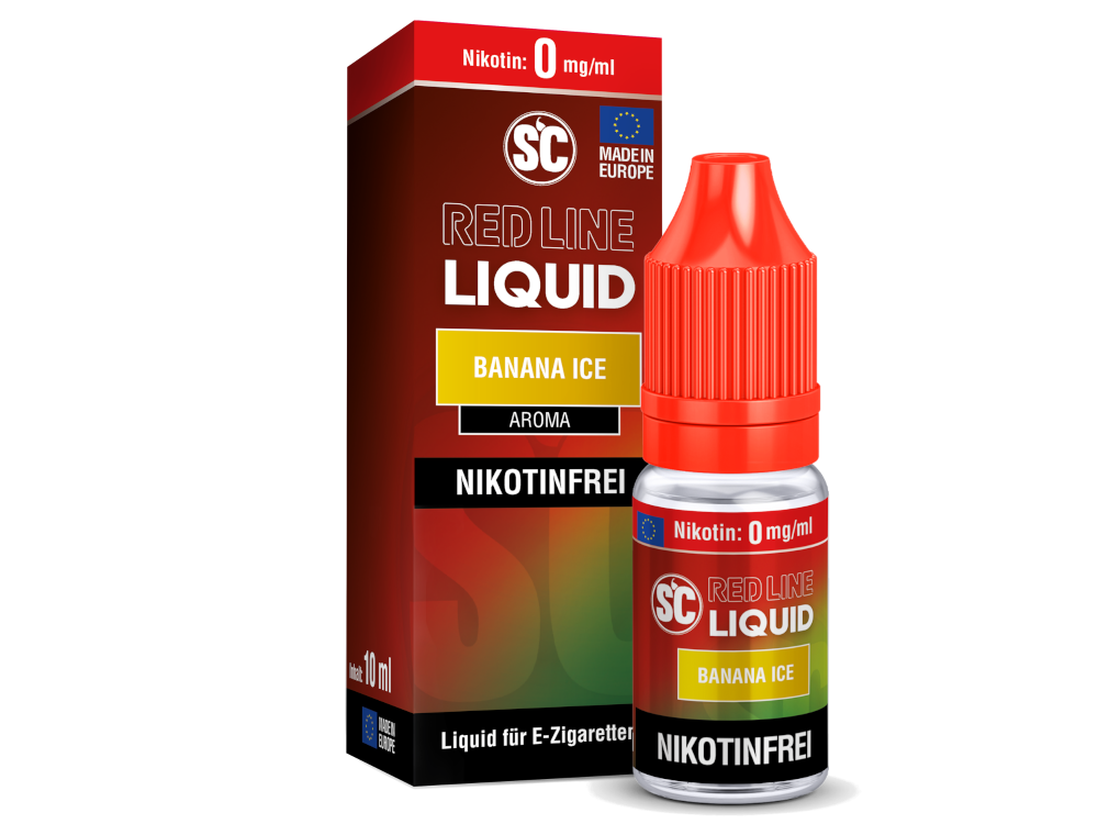 SC - Red Line - Banana Ice - Nikotinsalz Liquid 0 mg/ml 10er Packung