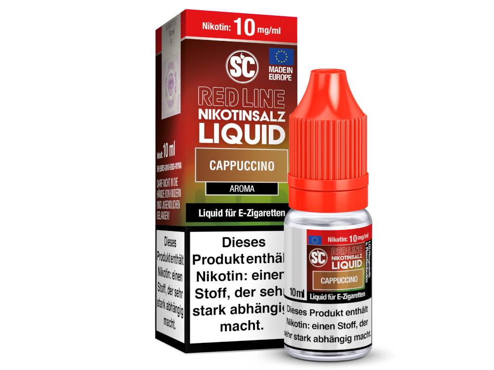 SC - Red Line - Cappuccino - Nikotinsalz Liquid 10 mg/ml 10er Packung