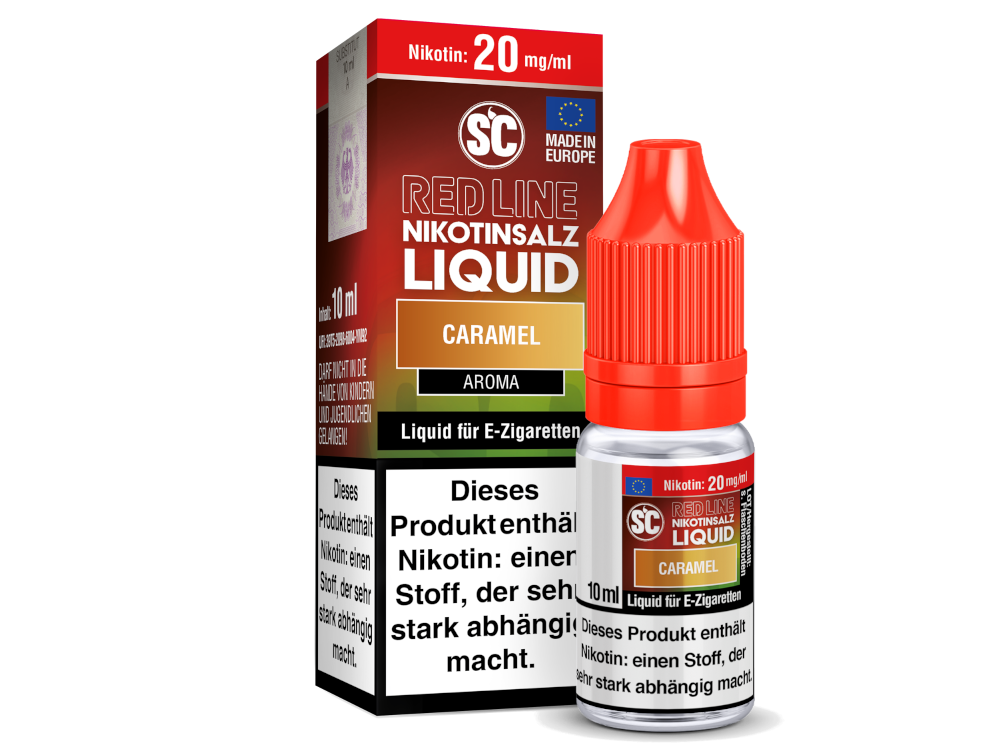 SC - Red Line - Caramel - Nikotinsalz Liquid 20 mg/ml 10er Packung