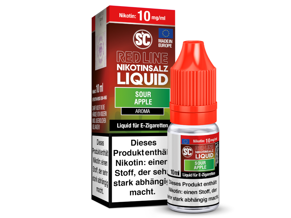 SC - Red Line - Sour Apple - Nikotinsalz Liquid 10 mg/ml 10er Packung