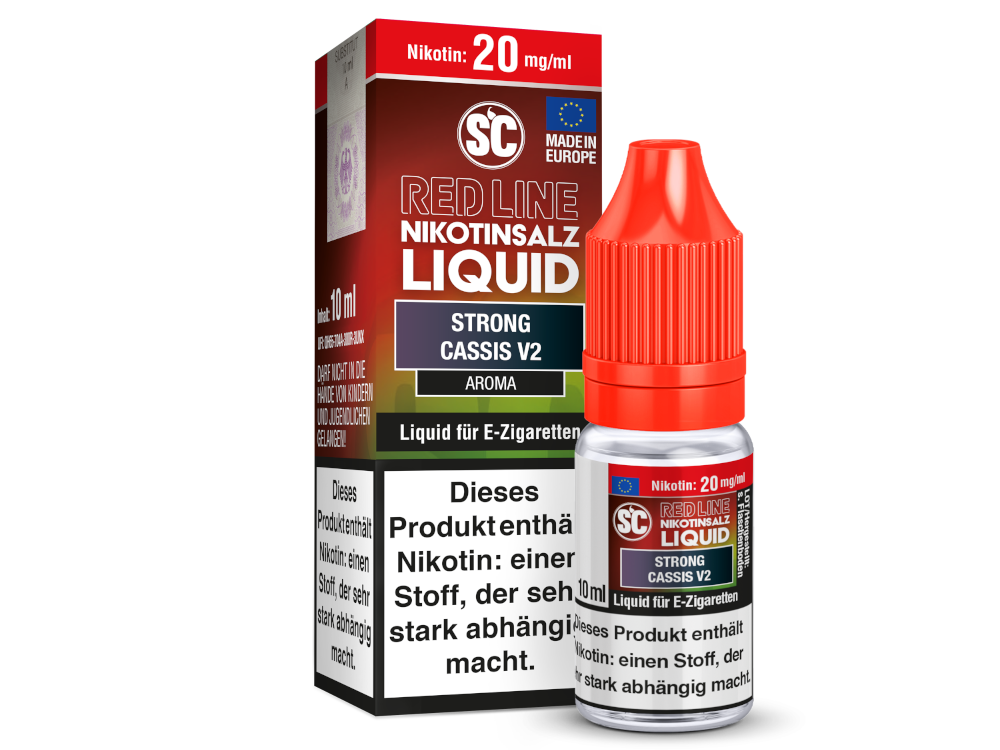 SC - Red Line - Strong Cassis V2 - Nikotinsalz Liquid 20 mg/ml 10er Packung