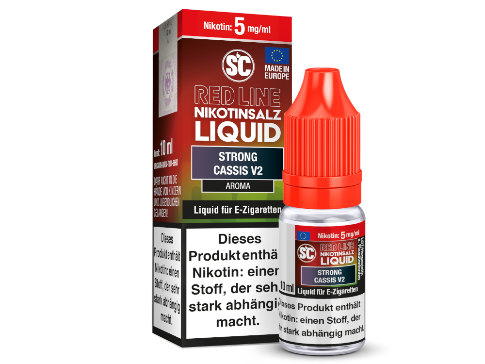 SC - Red Line - Strong Cassis V2 - Nikotinsalz Liquid 5 mg/ml 10er Packung