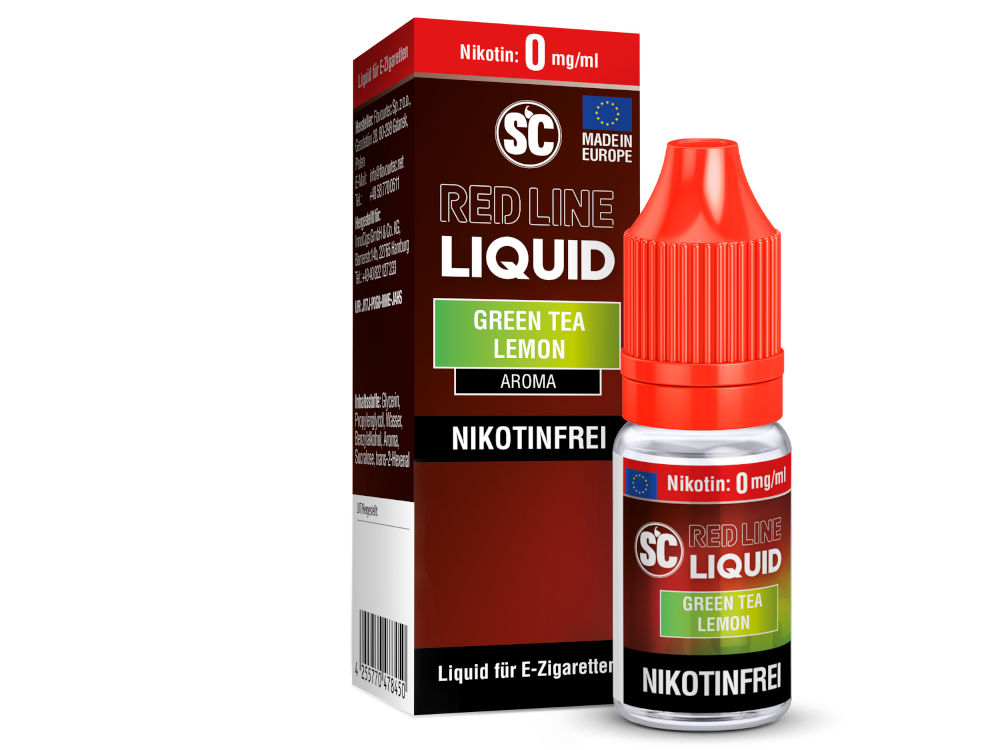 SC - Red Line - Green Tea Lemon - Nikotinsalz Liquid 0 mg/ml