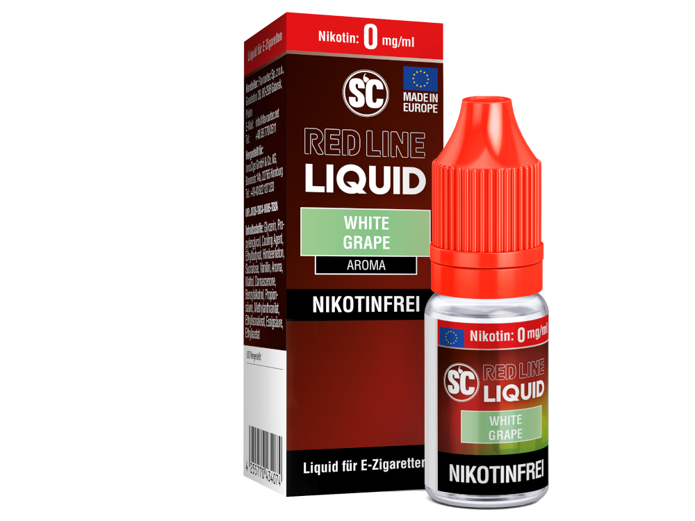 SC - Red Line - White Grape - Nikotinsalz Liquid 0 mg/ml 10er Packung
