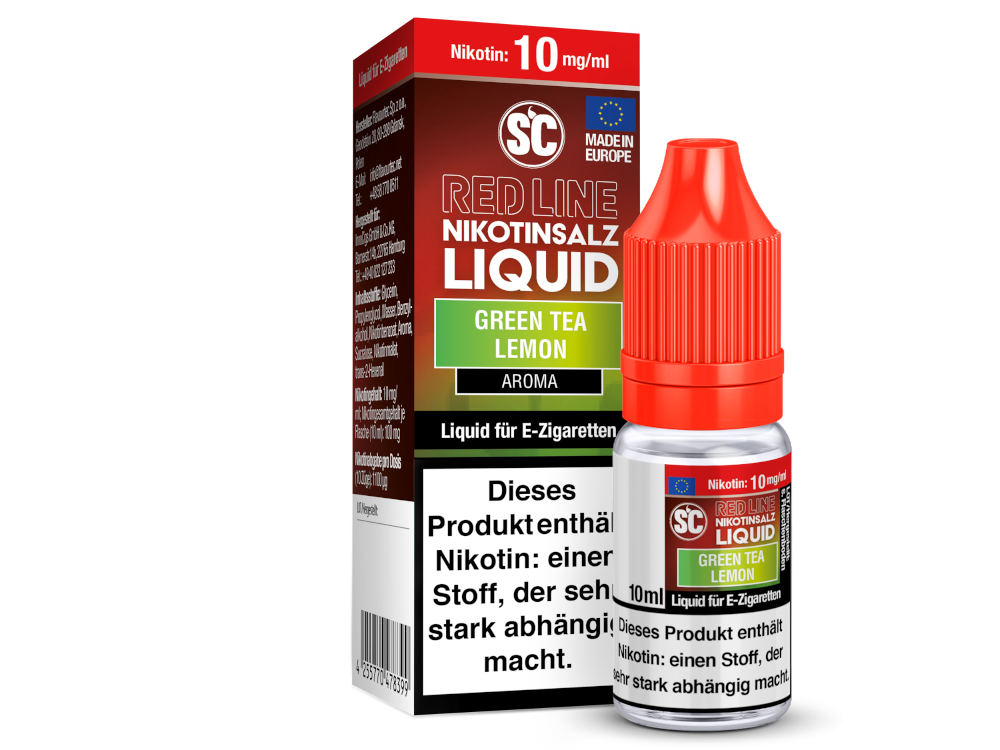 SC - Red Line - Green Tea Lemon - Nikotinsalz Liquid 10 mg/ml 10er Packung