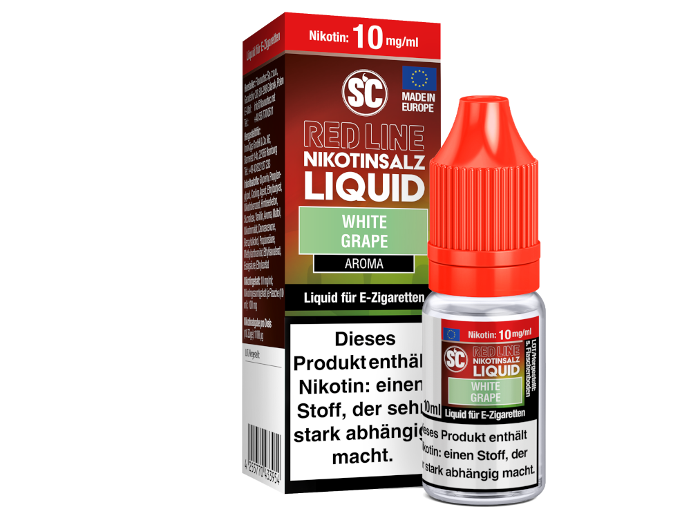 SC - Red Line - White Grape - Nikotinsalz Liquid 10 mg/ml 10er Packung