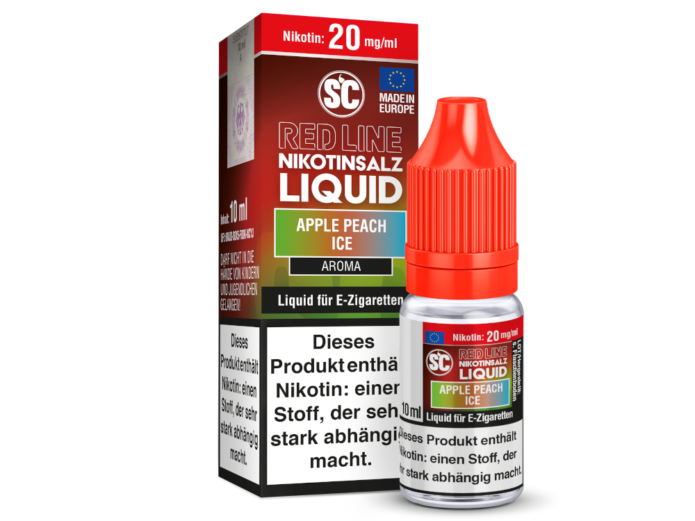 SC - Red Line - Apple Peach Ice - Nikotinsalz Liquid 20 mg/ml 10er Packung
