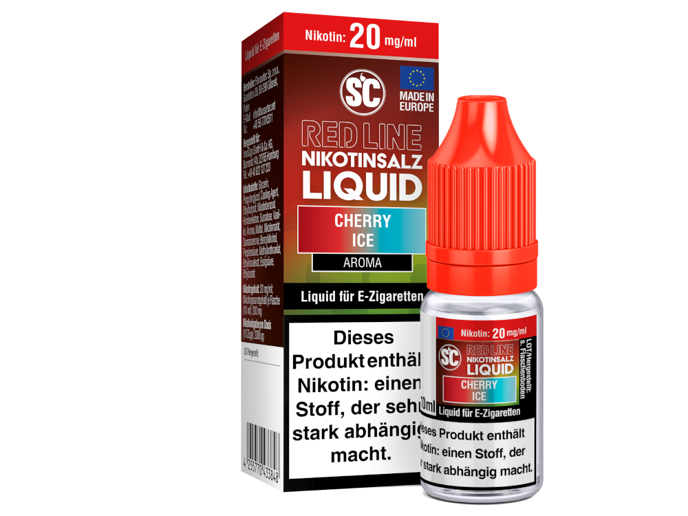 SC - Red Line - Cherry Ice - Nikotinsalz Liquid 20 mg/ml 10er Packung