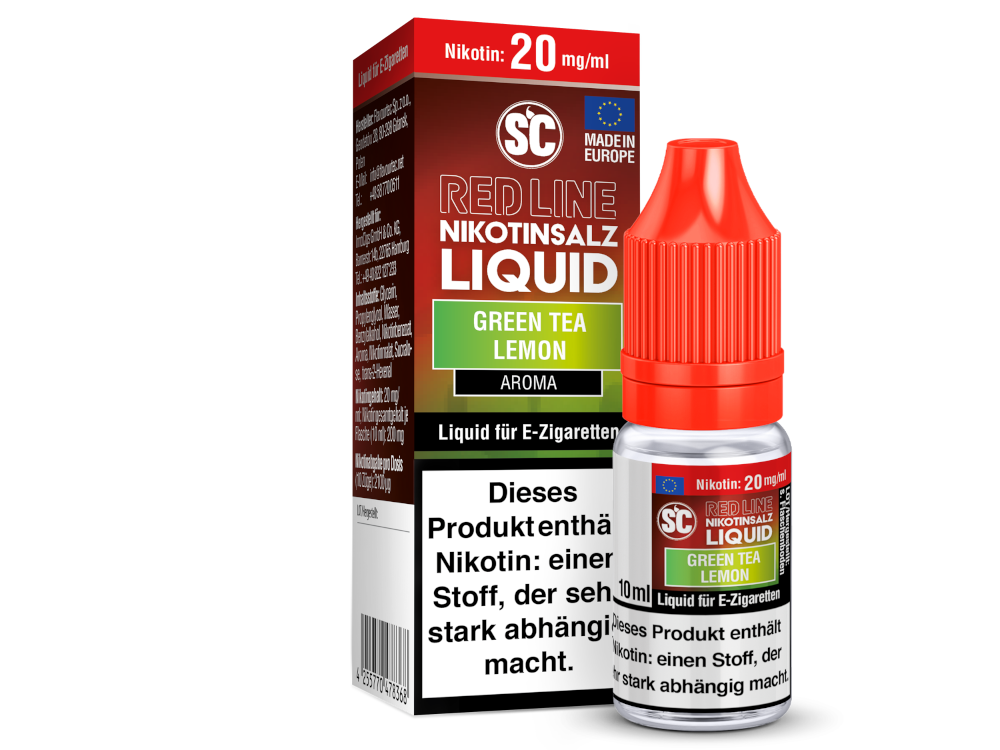 SC - Red Line - Green Tea Lemon - Nikotinsalz Liquid 20 mg/ml