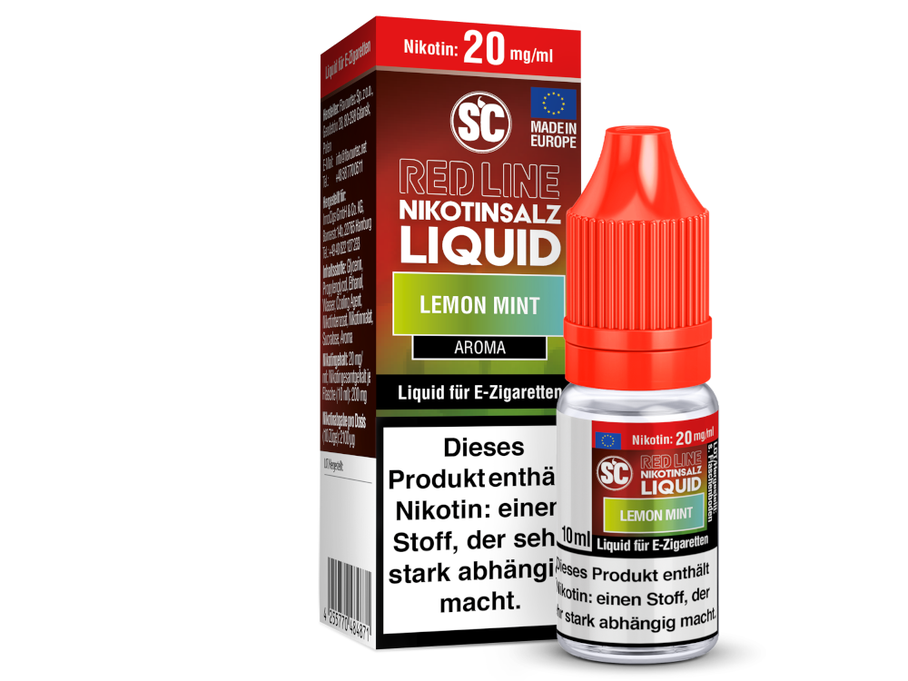 SC - Red Line - Lemon Mint - Nikotinsalz Liquid 20 mg/ml 10er Packung