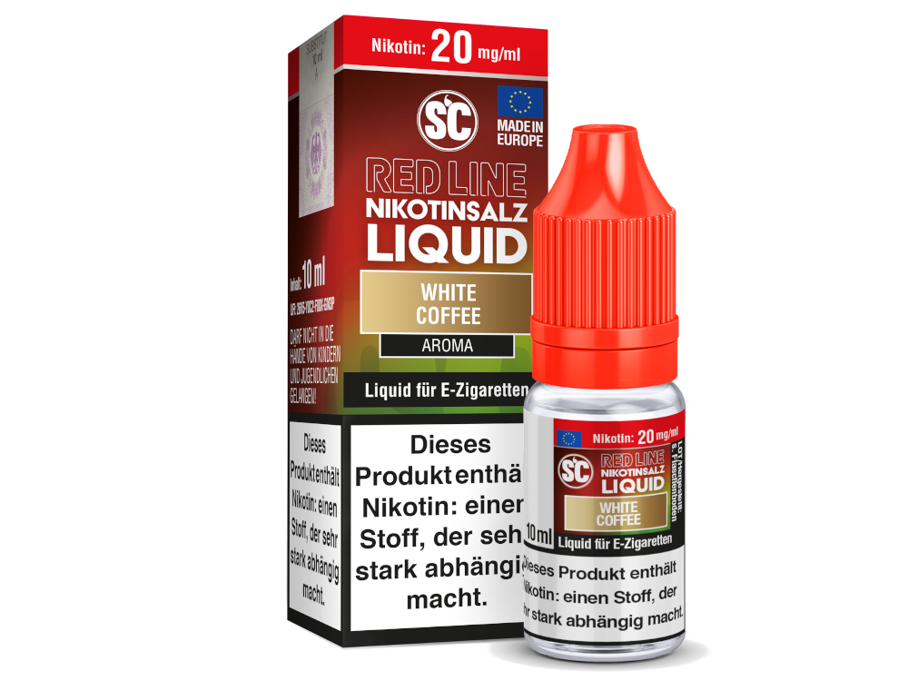 SC - Red Line - White Coffee - Nikotinsalz Liquid 20 mg/ml 10er Packung