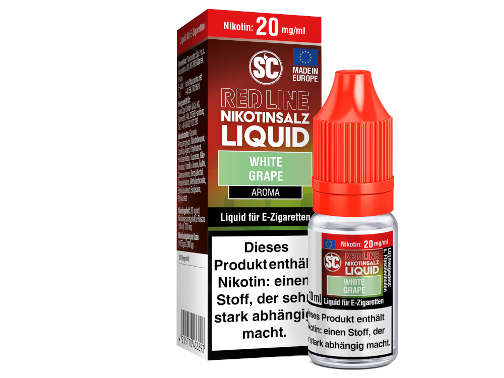 SC - Red Line - White Grape - Nikotinsalz Liquid 20 mg/ml 10er Packung
