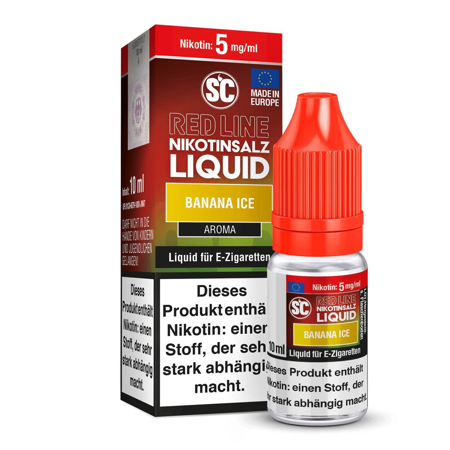 SC - Red Line - Banana Ice - Nikotinsalz Liquid 5 mg/ml 10er Packung